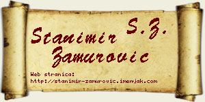 Stanimir Zamurović vizit kartica